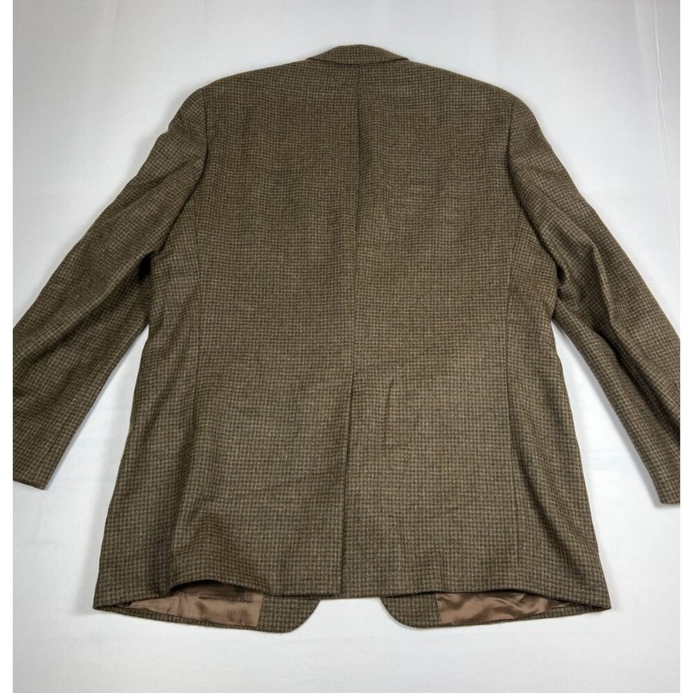 Chaps Ralph Lauren Men's 46 Brown 100% Wool Plaid Sport Coat Blazer - Picture 2 of 12